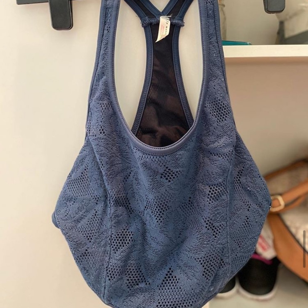 Free People Lace Halter “Movement” Cropped Top